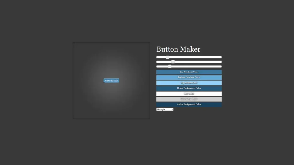 CSS button design generator
