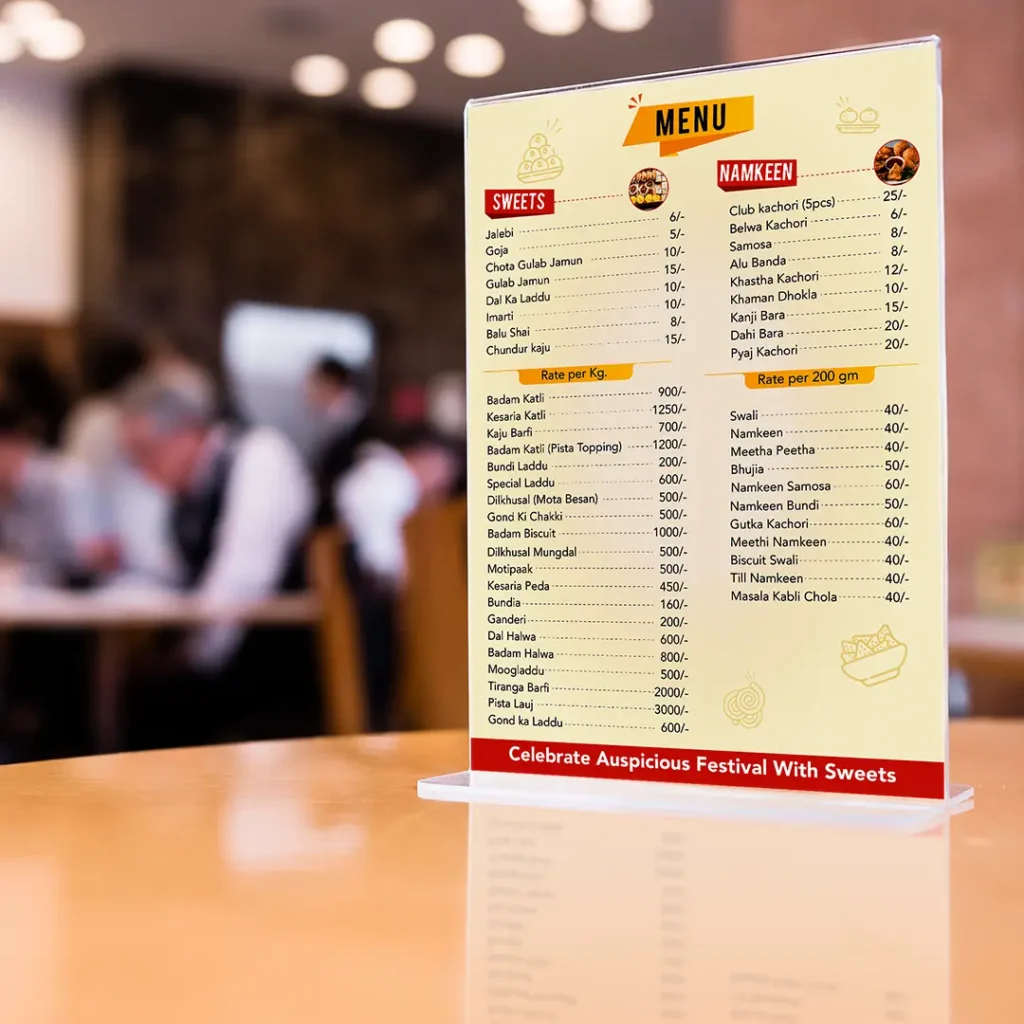 Menu Design
