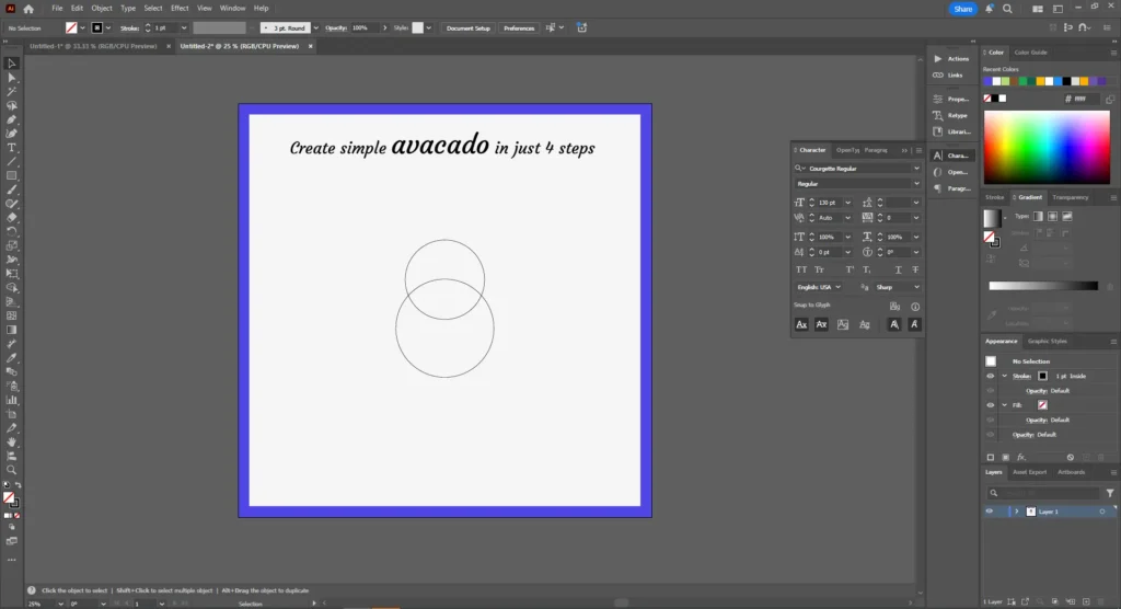 Create Flat Avocado in Illustrator