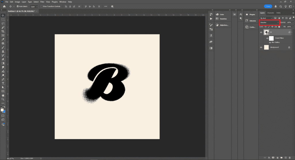 Spray Text Effect in Photoshop